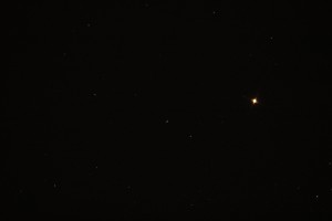 Betelgeuse ISO 2000 exp. 1sek Foto Björn 12/3 2015 från balkongen Hagsätra